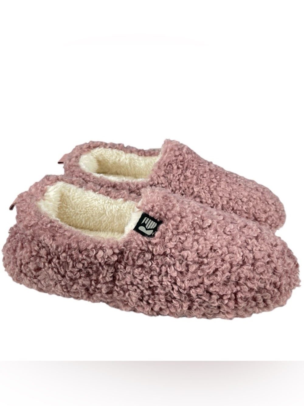 RockDove Women’s Fuzzy Slippers‎ Size 8 Pink Plush Memory Foam Indoor Outdoor